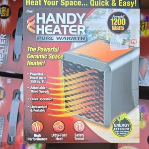 Handy Heater Pure Warmth Ceramic Space Heater - Orange and Gray